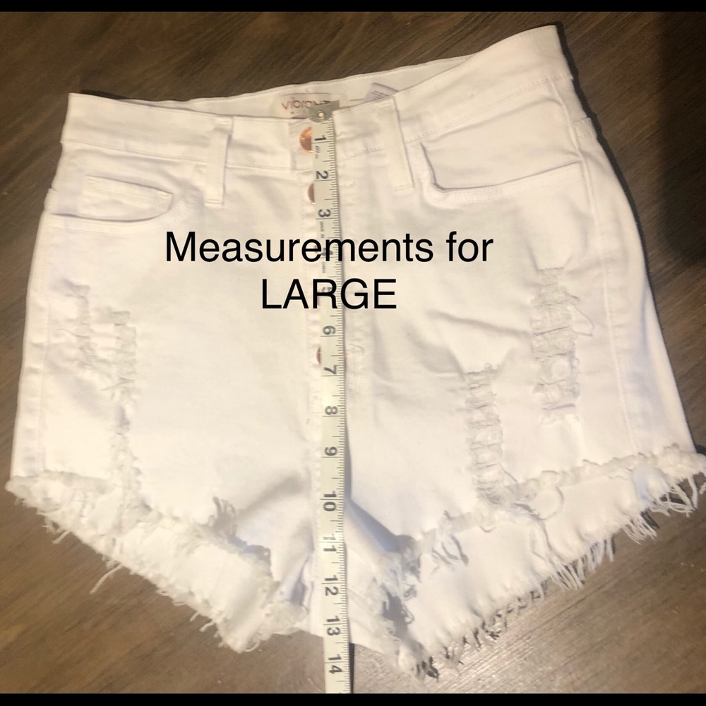 white high waisted shorts - Picture 10 of 11